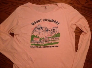 VTG MT RUSHMORE SOUVENIR T SHIRT Retro 50s 60s Travel Motel SD. SOFT. AE. CAMPY. - Picture 1 of 6