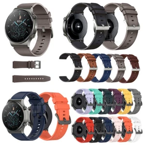 Leder / Silikon Sport Armband Strap für Huawei Watch GT 2 GT2 Pro Bracelet - Bild 1 von 40