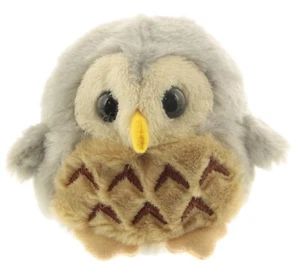 Take Off Owl Fluffy Plush Stuffed Toy Doll Bird Animal Small S Size Gray 10cm - Picture 1 of 3