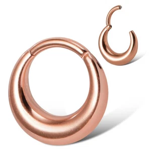 STEEL Hinged Septum Clicker 16G Nose Rings Hoops Helix Daith Rook Earrings -ONE - Picture 1 of 13