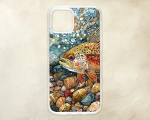 Rainbow Trout Fish Art Fishing Phone Case iPhone Samsung Motorola Huawei Pixel - Picture 1 of 1