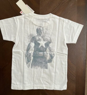 Uniqlo Boys Cotton Tshirt Marvel Captain America 5-6Y - Image 1 of 4