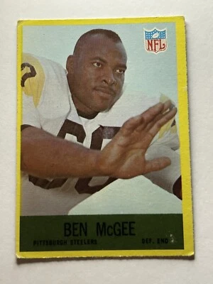 1967 Philadelphia Ben McGee Pittsburgh Steelers #154 P138 - Image 1 of 2
