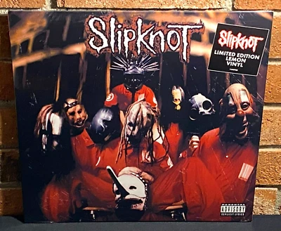 * SLIPKNOT - Self Titled, Limited LEMON YELLOW COLORED VINYL LP Sealed! Bend! - Image 1 of 4