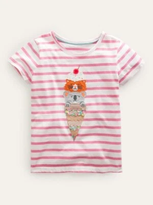 Mini Boden Applique Shirt Pink Ice Cream NWT New 11-12 - Image 1 of 4
