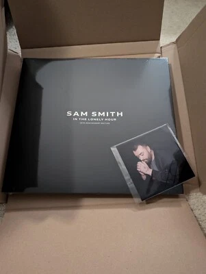 Sam Smith Lonely Hour 10th anniversary edition Box Signed Card Sealed Grey Vinyl - Image 1 of 4