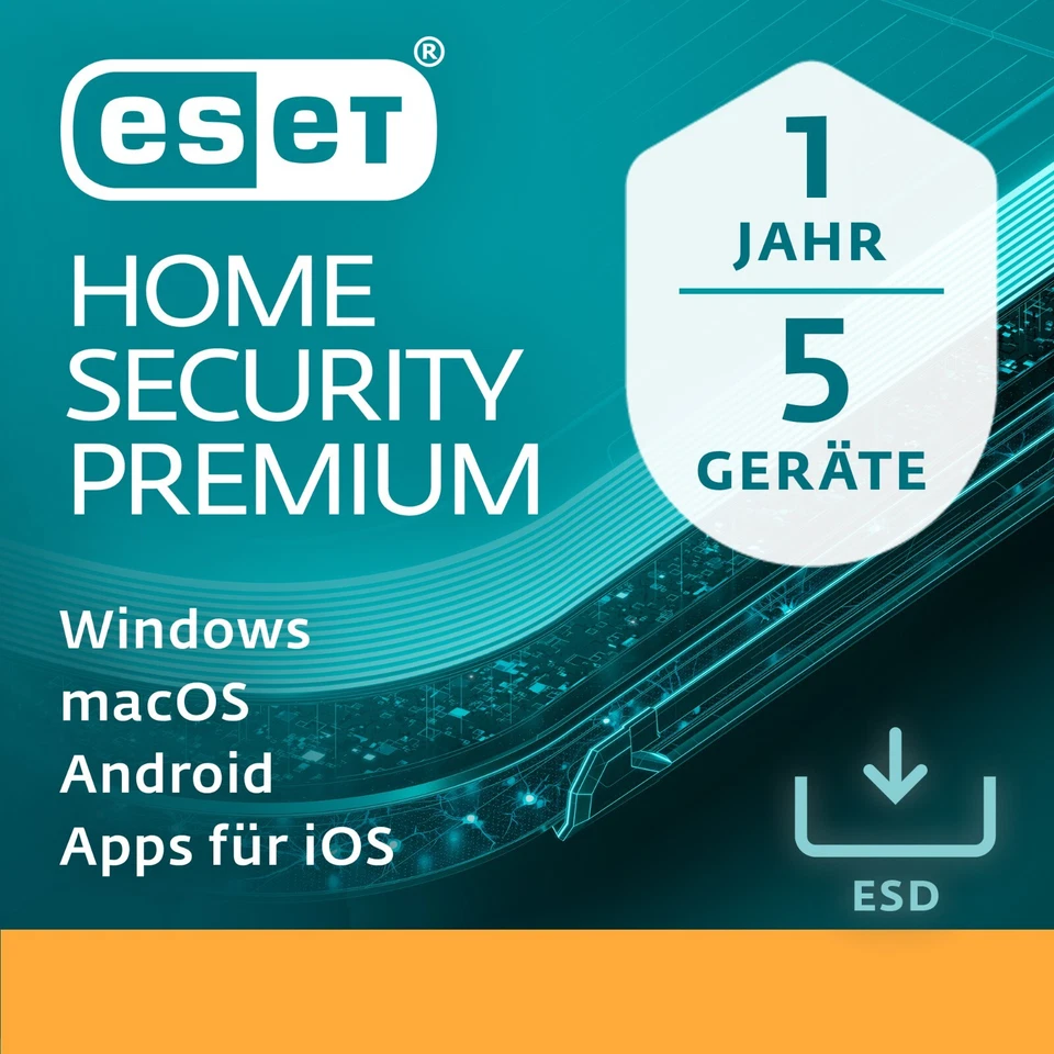 ESET Home Security Premium 2026  5 Geräte 1 Jahr Sofort per Email - Bild 1 von 3