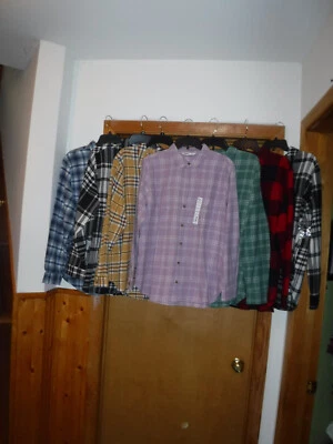 Camisa Blusas Manga Larga Franela XXL,XL,L,Sonoma, Multicolor Cuadros,100% Algodón Foto 1 de 4