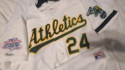 CAMISETA AUTÉNTICA LOCAL RICKEY HENDERSON 1989 OAKLAND A'S WORLD SERIES TALLA 52 Foto 1 de 4