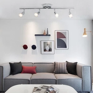 4-Lights Track Lighting Kit Modern Flush Mount Wall/Ceiling Spot Lights Fixture - Picture 1 of 15