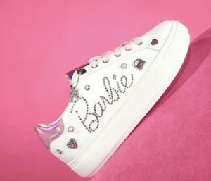 Barbie Low Top Sneaker Shoes by Aldo White Crystals Women's Size 5 New Box ๐ - Picture 1 of 9