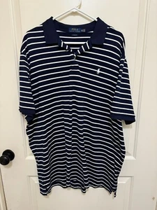 Polo Ralph Lauren Herren blau & weiß gestreift klassische Passform Poloshirt Gr. 2xl - Bild 1 von 2