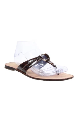 Chanclas informales con junta tórica de charol marrón talla 10 Lilly Pulitzer para mujer Foto 1 de 4