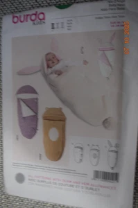 BURDA PATTERN 9421 SACCO NIDO NEONATO 3 STILI TAGLIE DA 1 A 9 MESI NON TAGLIATO - Foto 1 di 2