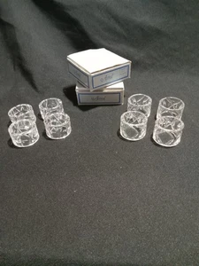 8 ANILLOS NfAPKIN REGINA CRISTAL PLOMO ASTRAL con CAJA - Imagen 1 de 20