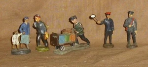 5 Eisenbahnfiguren-Masse-Spur 0-überw. Elastolin-ca. 5,5cm-2-noch Zustand 2 - Picture 1 of 5