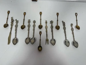 Set 14 Vintage MONTAGNANI Italien Stil Messing verschiedene Löffel, Gabel & Messer - Bild 1 von 10