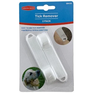 Surgical Basics Tick Remover Tool White 2pcs for Human & Pets - Picture 1 of 1