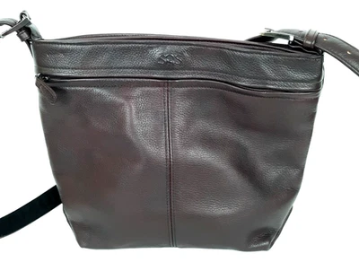 SAS Leather Handbag Shoulder Crossbody Adjustable Red Brown New with Tag Classic - Image 1 of 4