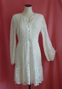 Lilly Pulitzer White Soft Paisley Lace Balloon Slv Party Dress 12 New $378 2020 - Picture 1 of 17