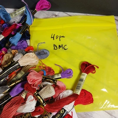 DMC Lot Of 40 Embroidery Thread Floss Multi Colors 6 Strand NEW *READ - Image 1 of 4