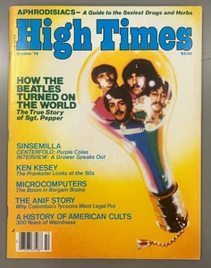 High Times Magazine Oct 1979 The Beatles Sgt. Pepper Ken Kesey Sinsemilla - Imagen 1 de 2