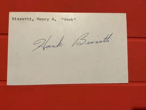 Hank Biasatti 🔥🔥MLB : 1949 Philadelphia Athletics 🔥🔥Auto 🔥🔥 - Picture 1 of 1
