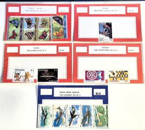 5x Packs of Collection Mint Stamps - Butterflies / Olympics / Aircraft / Rotary - Bild 1 von 4
