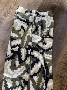 Adidas Lego Tight Girls Leggings PrimeGreen Camouflage Sz 9-10Y Pixel Sz S - Picture 1 of 4