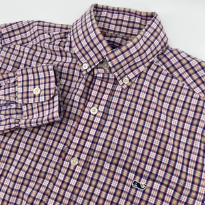 Vineyard Vines Mens XS Slim Fit Tucker Shirt Plaid Button Down Long Sleeve - Picture 1 of 7