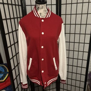 Coof Andy Red Varsity Jacket Small Red Stripes On Cuff - Bild 1 von 7