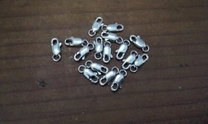 925 Stirling Silver Lobster Clasp, 10x5x2.5mm, Hole 3-3.5mm, 5Pce - Picture 1 of 1