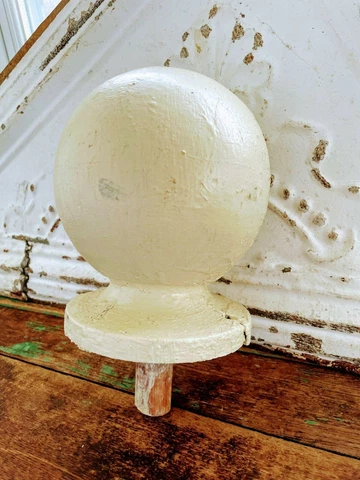Architectural Salvage Wood Finial newel post Chippy Farmhouse Cover