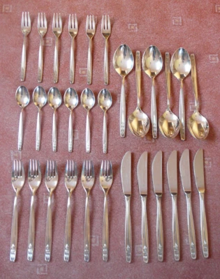 WMF Dessert -  Besteck  - SEVILLA  - Silber 90 -  6 Pers. - 30 Teile - Bild 1 von 4