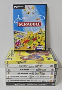 PC Games Kids Bundle x8 Mr Men & Little Miss Junior Scrabble Homeschool *NEW* - Picture 1 of 12