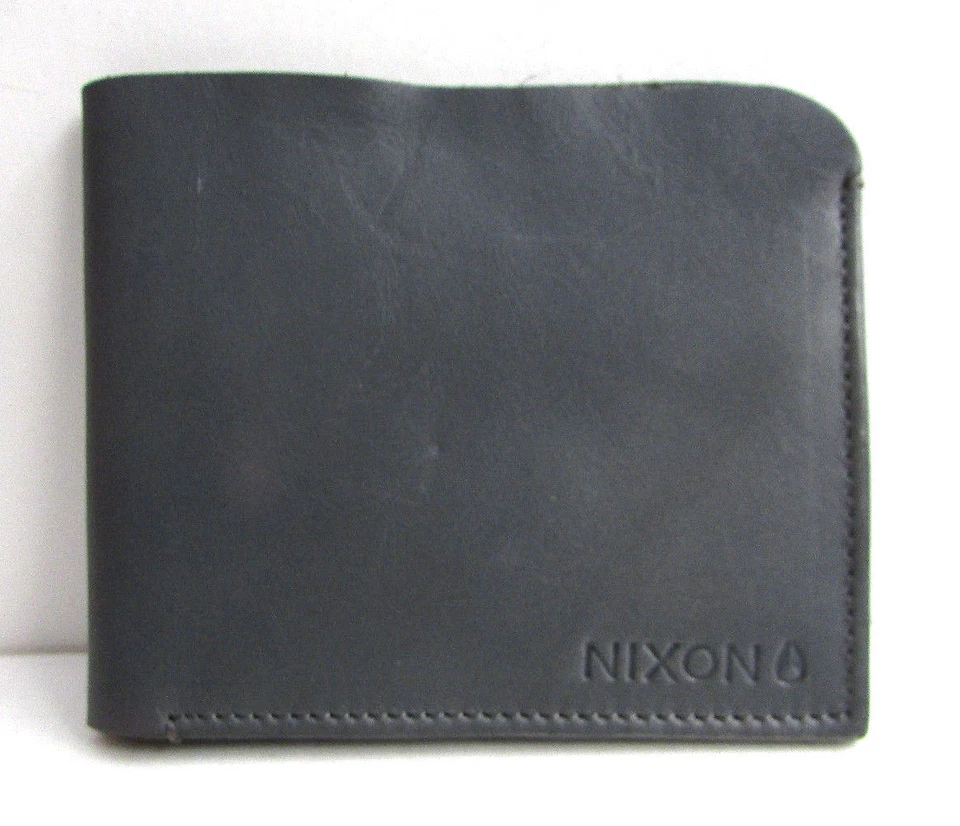 Nixon Shores Bi-Fold Leather Wallet Gray NEW - Image 1 of 4