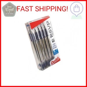Pentel RSVP Ballpoint Pen, (1.0mm), Medium Line, Blue Ink, 12 Pack (BK91PC12C) - Picture 1 of 2