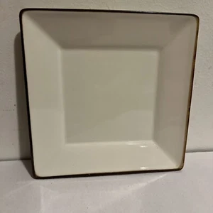 Pottery Barn Asian Square Putty Cream Dessert Plate 6’ MINT Made In Japan - Picture 1 of 7