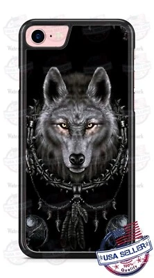 Native Indian Wolf Dog Phone Case Cover For iPhone Samsung LG Google etc - Image 1 of 4