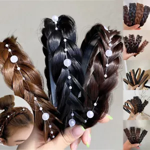 Wig Braided Hair Band Bohemia Elastic Twists Headband Women Hair Accessories ɞ - Picture 1 of 40