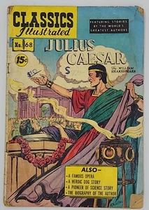 CLASSICS ILLUSTRATED #68 Julius Caesar by Shakespeare (HRN 70) 1st 1950 - Picture 1 of 5