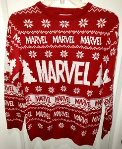 boys NEW MARVEL red white KNIT SWEATER TOP CHRISTMAS winter 12/13 years - Picture 1 of 1