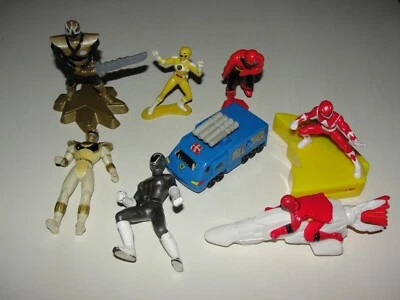 Power Rangers McDonalds 8 Figure Lot Lightspeed Mystic Force Rescue Red Titanium - Image 1 of 3