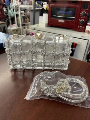 Bolsa de ombro da moda personalizada acrílica transparente corrente bolsa de noite - Imagem 1 de 4