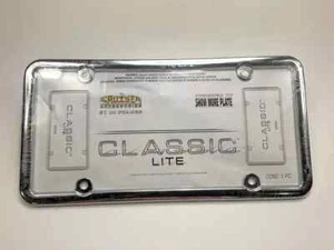 Cruiser 20030 Classic Lite License Plate Frame, Chrome - Picture 1 of 5