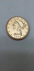 1894 Liberty $5 Gold Half Eagle Nice - Picture 1 of 2
