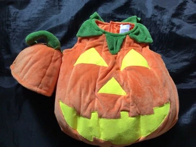 POTTERY BARN KIDS GLOW IN THE DARK PUMPKIN  HALLOWEEN COSTUME  3T NEW NO TAG - Image 1 of 2