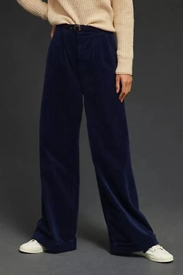 Pantalones de pana con tacón de puño de preparación de la Big-League talla 32 azul marino nuevos con etiquetas Foto 1 de 4