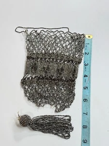 Delicate Antique Steel Micro Bead Purse Reticule -- DIY -- FIX ME -- PROJECT - Picture 1 of 10