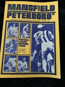 1977 Mansfield Town V Peterborough Football Programme - Picture 1 of 2